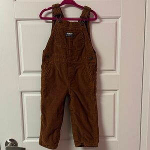 OshKosh B'gosh Toddler Brown Corduroy Overalls- 24M
